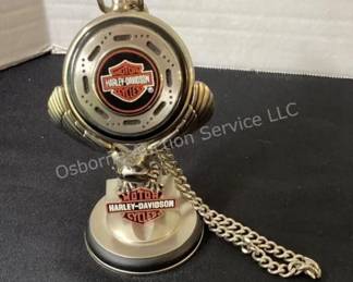 Franklin Mint Harley-Davidson pocket watch & stand
