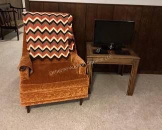 Vintage orange accent chair
