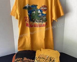 Large Harley-Davidson t-shirt collection (not all pictured)