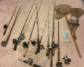 Fishing poles & landing nets