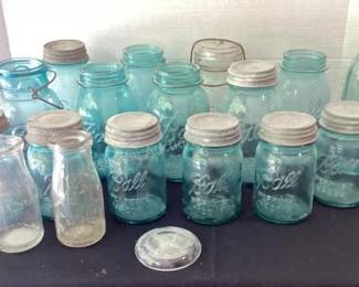 Blue Ball Canning jars, zinc lids & more