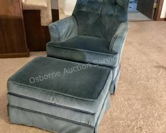 Vintage occasional chair & ottoman