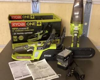 Ryobi chain saw & hand vac