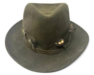 Green Velvet Cowboy Hat W Pins