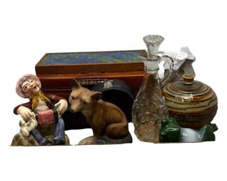 Ceramic Figurines, Miniature Mandolin, Wooden Boxes, More
