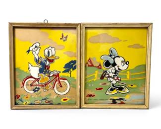 Vintage Disney Minnie Mouse And Donald Duck 8x10 Framed Prints