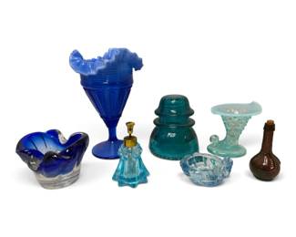 Ruffled Hobnail Glass Vases