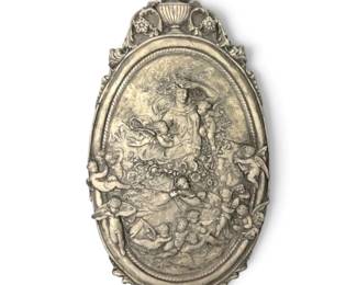 Faux Stone Plaster Plaque Nymph Cherubs