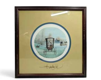 Framed Timeless Treasures by P. Buckley Moss Signed Numbered