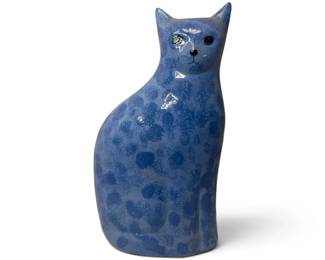 Blue Porcelain Decorative Cat