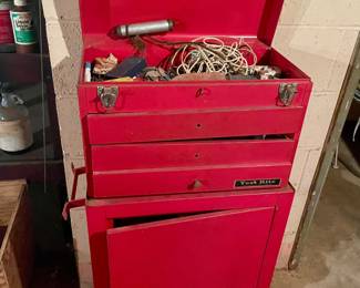 Tool cabinet with assorted tools