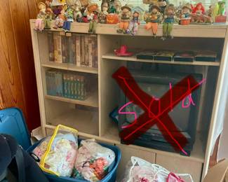 Baby items, entertainment cabinet TV sold