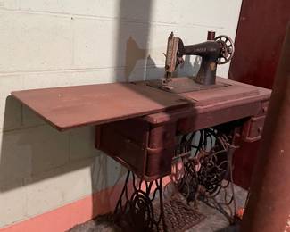 Antique Singer treadle sewing machine