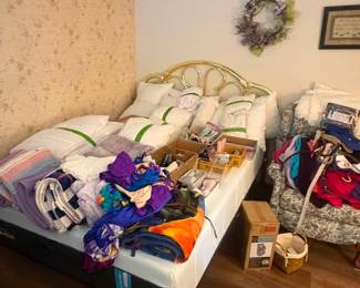 Adjustable queen size bed and bedding