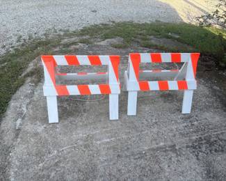 Please do not park beyond these barricades at the end of the street.
