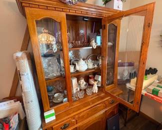 China hutch and glassware