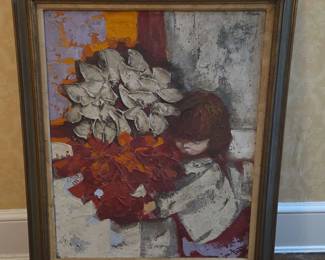 Moya Child With Flowers