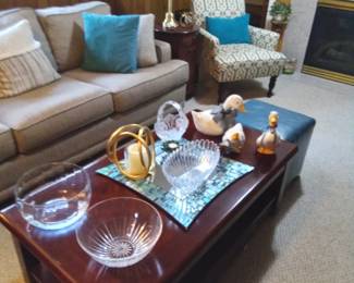 Coffee table top opens up. Great for kids!