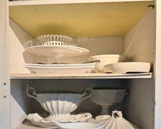 Ironware, La Crueset baking ware, cake plates, gravy boats, ramekins