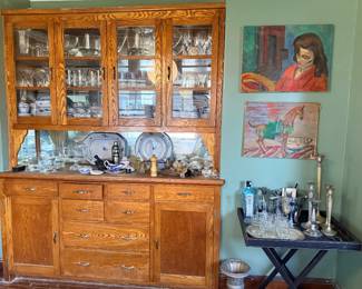 Barware, tableware, serving pieces, candlesticks, taper candles, sconces