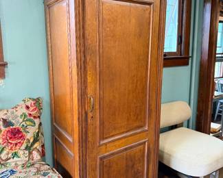 Armoire, side chairs