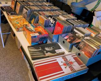 Hundreds of CDs, Cassettes and 45's