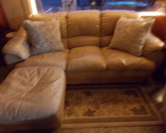 Beige Sofa with matching chair and ottoman on discount