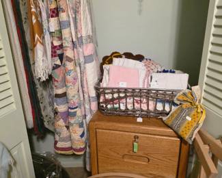 Filing cabinet and Quilts