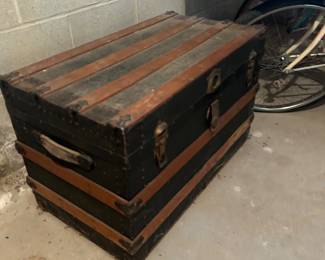 Antique steamer trunk