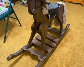 Large Wood Rocking Horse $80