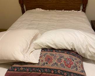 Full Size Bed Metal Rails with Mattresses $300