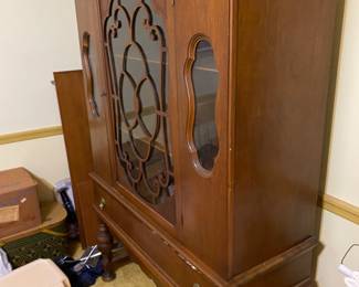 Vintage China Cabinet with Drawer $450