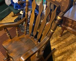 Beautiful Large Solid Wood Rocking Chair $175