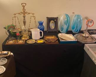 Art Glass/clock/Silverplate/Butterfly Items