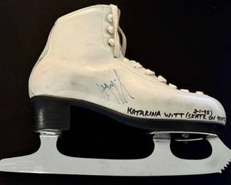 Katerina Witt signed Ice Skates. German OlympicSkater