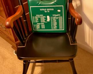 Newman chair, vintage stadium cushions