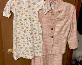Child’s dress, lady’s suit