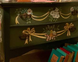 Hand painted low dresser painted by local Blain Kern Artist in 1920’s