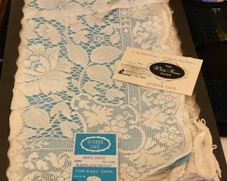 Vintage Quaker lace tablecloth in box