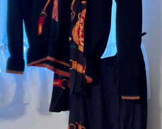 Printed blouse and skirt