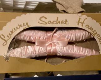 Vintage pink sachet Hangers in original box