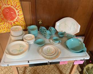 Large set of Russell Wright Melmac dishware