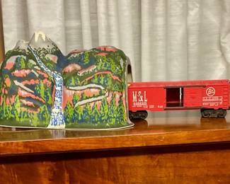 Train car and tunnel
