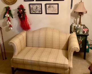 Chippendale love seat made by Hickory chair company