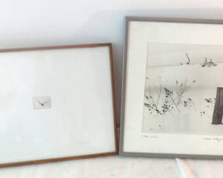 Lot 168: 2 Framed Bird Photographs Signed with Artist info on back