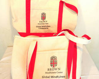 Lot 31: Quartet of Brown University Mindfulness Ctr Canvas Totes