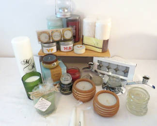 Lot 138: Assorted Candles and Accessories