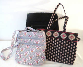 Lot 140: Vera Bradley quilted handbags and Crossbody some new tags