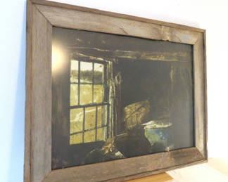 Lot 17: Andrew Wyeth Split Ash Basket Framed Barn Wood