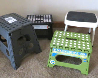 Lot 101: Folding Step Stool Set